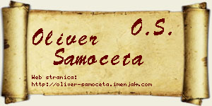 Oliver Samočeta vizit kartica